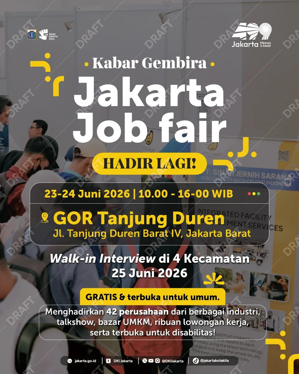 Job Fair Kabupaten Nias Barat 2026 (Suku Dinas TKTE Wilayah Kabupaten Nias Barat Barat) : 23-24 Juni 2026